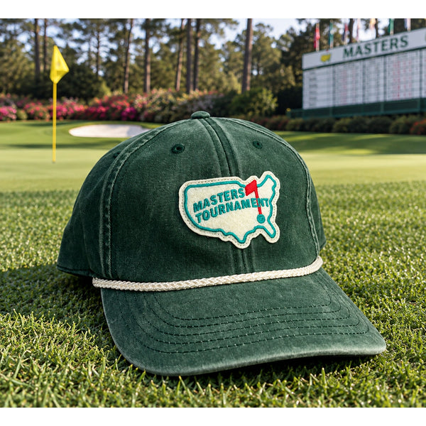 Masters Tournament 2026 Rope Hat Augusta National Green Map Patch Golf Cap NWOT