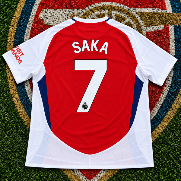 Arsenal FC Bukayo Saka #7 Adidas 2024/25 Home EPL Soccer Jersey Large NWT