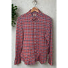 Faherty Coastline Knit Shirt Men's S River Rose Pink Blue Plaid Button Down EUC
