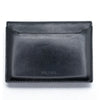 Prada Milano Vintage Black Leather Card Holder Wallet Italy Unisex 3.75" EUC
