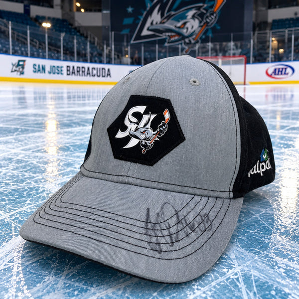 San Jose Barracuda AHL Hockey Hat Signed Autographed Adjustable Cap