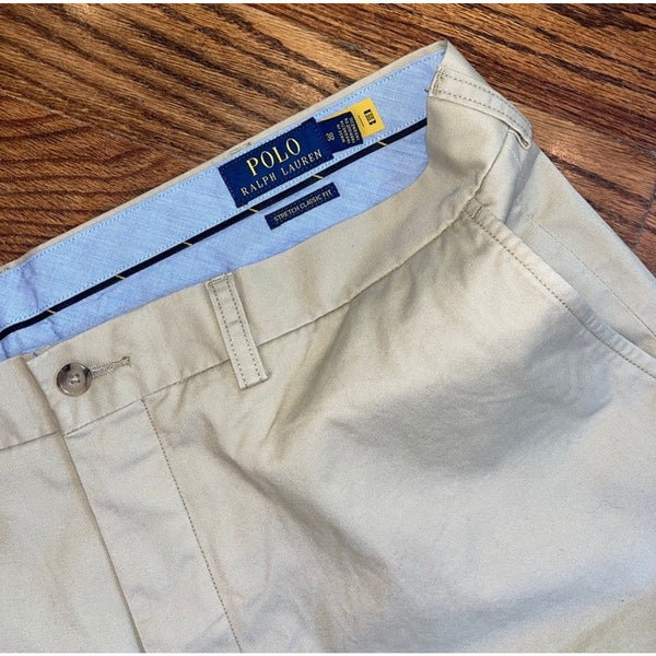 Polo Ralph Lauren Shorts Mens 38 Beige Stretch Classic Fit Chino NWT Casual