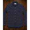 Taylor Stitch The Jack Reverse Jacquard Button Down Shirt Men's 42 L Navy EUC