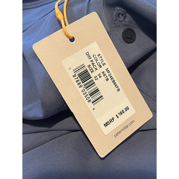 Peter Millar EB66 Performance Five-Pocket Pants Astral Blue Sz 32x34 NWT