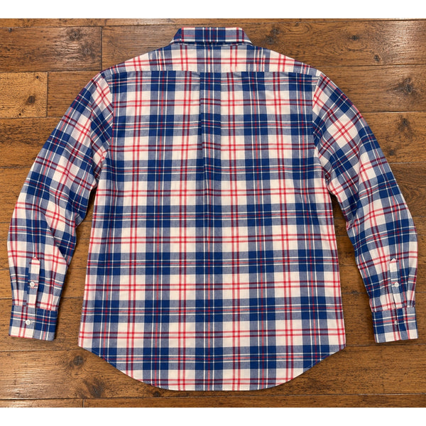 Vineyard Vines Performance Slim Tucker Shirt Men's XL Dorchester Plaid Blue Red
