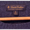 Brooks Brothers Scottish Lambswool Cable Knit Sweater Mens M Navy (Hole Sleeve)