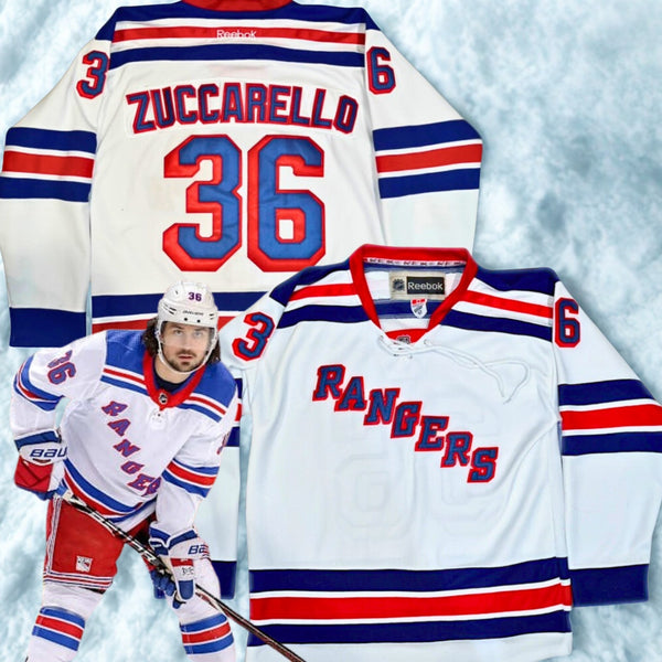 New York Rangers Mats Zuccarello Zucc Reebok CCM NHL Jersey Fight Strap Size 52
