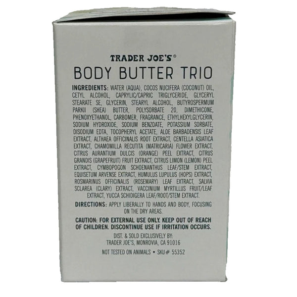 Trader Joe’s Body Butter Trio Citrus Cedarwood Brown Sugar Fig Sugar Plum NIB