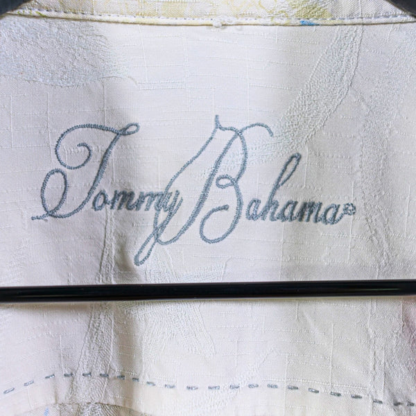 Tommy Bahama Silk Camp Shirt Mens XL Hawaiian Floral Print Button Up