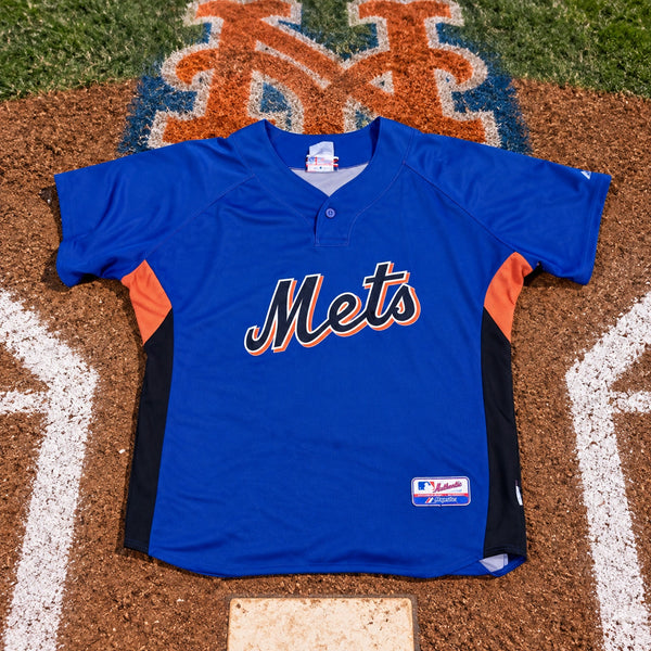 New York Mets Majestic Authentic Cool Base Jersey Blue Men's M Y2K MLB EUC