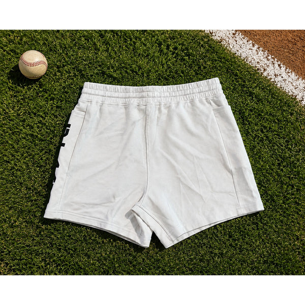 Baseball Lifestyle 101 B101 Diamond Relaxed Fit Sweatshorts Mens M Cream NWOT