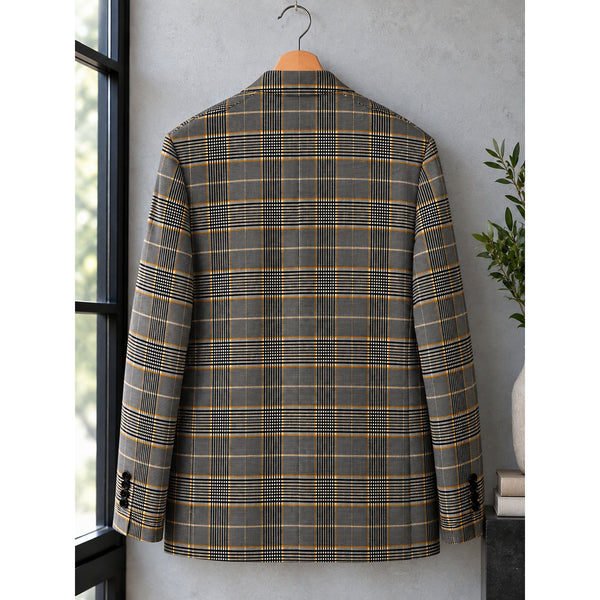 J. Peterman Plaid Linen Solotex Blazer Sport Coat Jacket Men's 42R NWOT