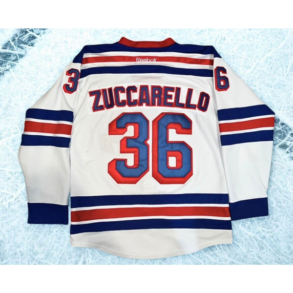 New York Rangers Mats Zuccarello Reebok CCM NHL Jersey W/ fight strap Size 52