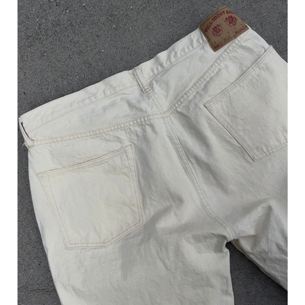 Full Count & Co 0105EC Ecru Selvedge Jeans 38x34 Wide Straight Made Japan Rare