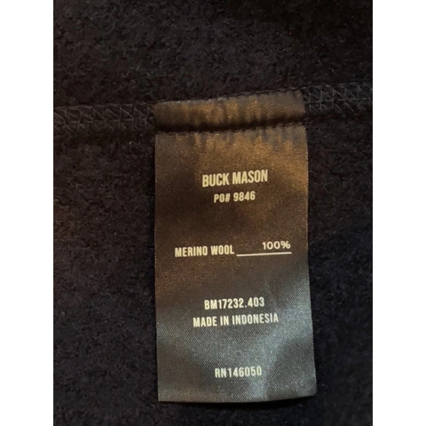 Buck Mason Felted Shawl Coat XL Black 100% Merino Wool Jacket NWT Rare $300
