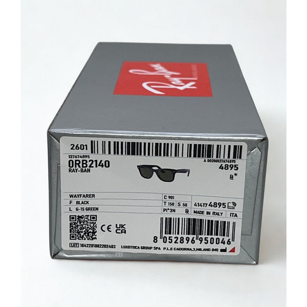 Ray-Ban Original Wayfarer Classic ORB2140 901 G-15 Green Sunglasses NIB Sealed