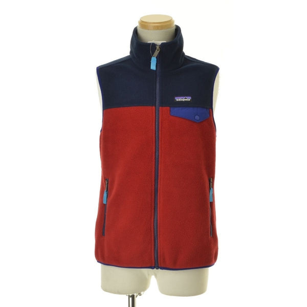 Patagonia Synchilla Snap-T Fleece Vest Men’s M Red Navy FA15 Retro Outdoor