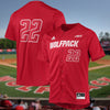 NC State Wolfpack Adidas #22 Red Button-Up Men's Baseball Jersey Sz. 2XL NWT