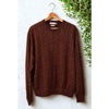 Peter Millar Brown Red Cable Knit Sweater M Luxe Blend Wool Cashmere Small Flaw