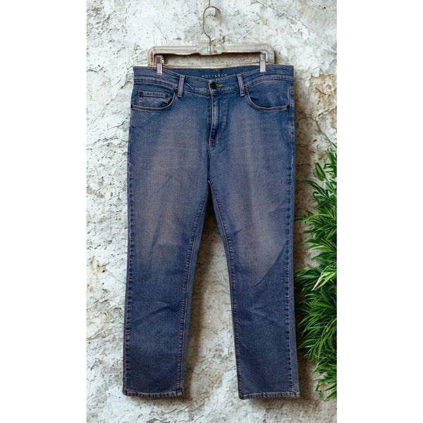 Mott & Bow Benson Straight Jeans Mens 33x32 Light Blue Comfort Stretch Denim EUC