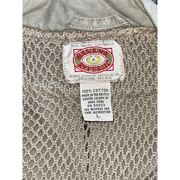Banana Republic Safari Photojournalist Vest L ZEBCO MotorGuide Deadstock 80’s