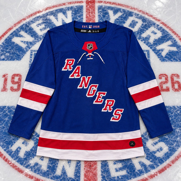 New York Rangers Adidas Primegreen Authentic Home Jersey Blue Blank Sz 54 XL NHL