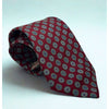 Christian Dior Monsieur Silk Tie Red Geometric Medallion Vintage Made in USA