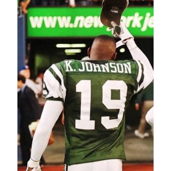 New York Jets Keyshawn Johnson Signed Champion Jersey Sz 44 L Deadstock Vintage