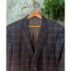 Ermenegildo Zegna Neiman Marcus Blazer 44R EU 54 Brown Windowpane Wool