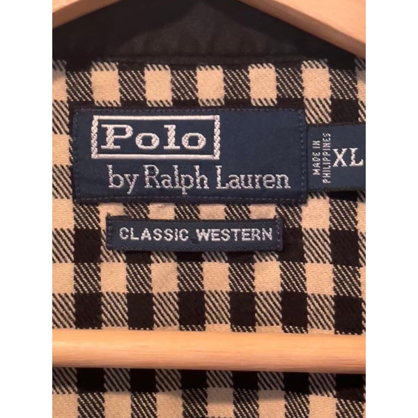 Polo Ralph Lauren Classic Western Shirt Mens XL Vintage Check Cotton Flannel