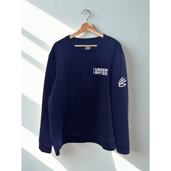 Steph Curry Underrated Golf Crewneck Sweatshirt Blue 2XL NWOT Rare Player Gift