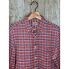 Faherty Coastline Knit Shirt Men's S River Rose Pink Blue Plaid Button Down EUC