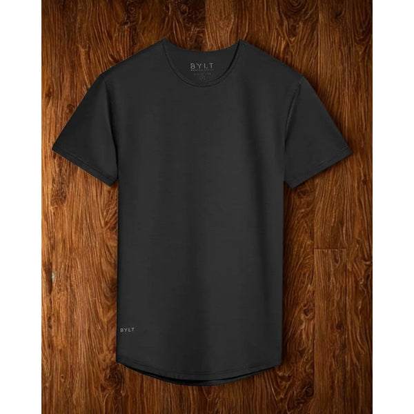BYLT Premium Basics Drop-Cut BYLT Signature Shirt Medium Black NWT