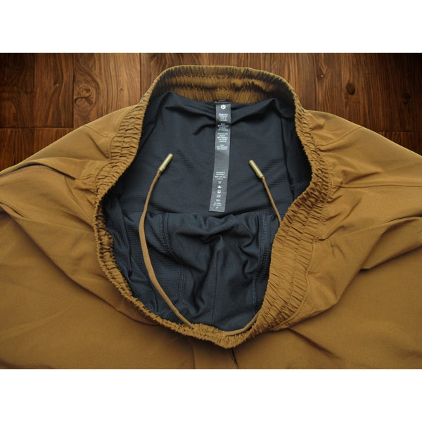 Lululemon Pace Breaker Lined 9" Shorts Mens Large Copper Brown LM7ANTS Running