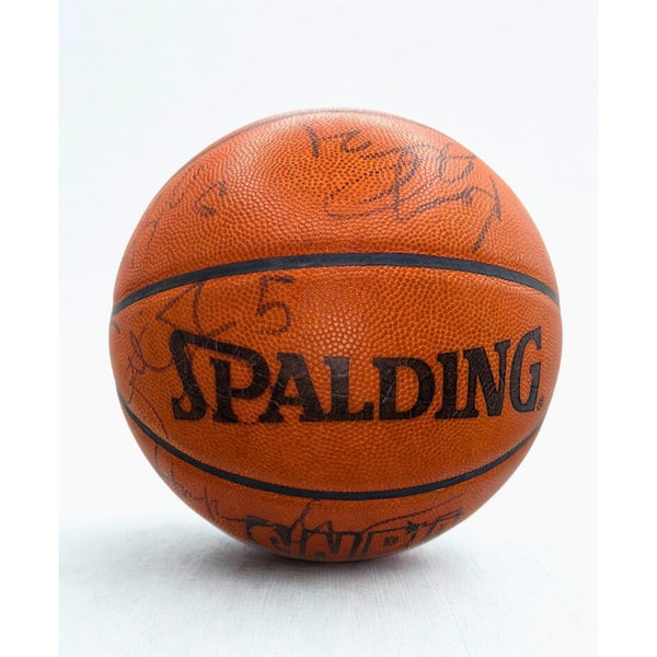 Houston Rockets Team Signed Game Used NBA Basketball 2000–01 Hakeem Final Season