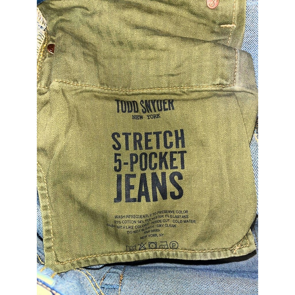 Todd Snyder Jeans Mens 33x32 Blue Slim Fit Stretch 5 Pocket Denim Pants