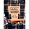 LL Bean Shirt Mens M Green Blue Plaid Kennebunk Sport Button Down Long Sleeve