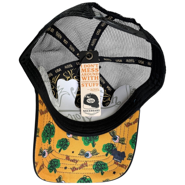 Von Dutch Flying Eyeball Green Trees Mesh Snapback Trucker Hat NWT Rare OSFA
