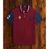 Polo Ralph Lauren Big Pony Mesh Polo Shirt Mens M Burgundy Rugby Custom Slim