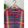 Polo Ralph Lauren Madras Plaid Shirt 2XL Vintage Short Sleeve Button Front