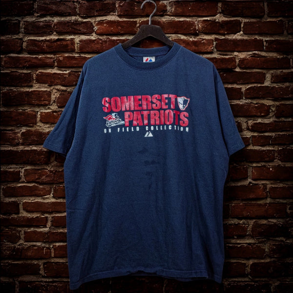 Somerset Patriots Majestic On Field Collection T Shirt 2XL New York Yankees MiLB