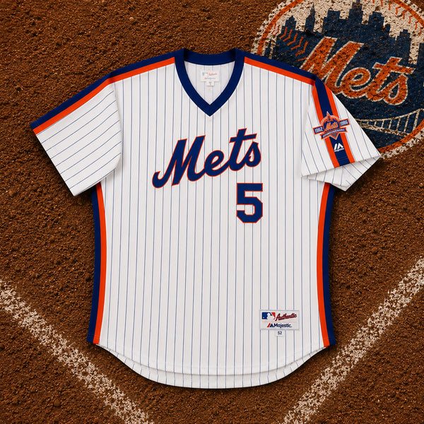 New York Mets David Wright 1986 Turn Back The Clock Pro Cut Majestic Jersey 52