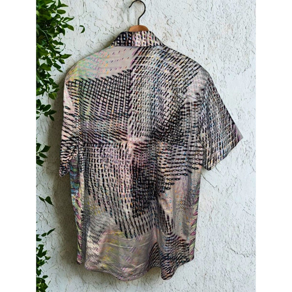 Robert Graham AOP Abstract Print Shirt 2XL Classic Fit Short Sleeve Multicolor