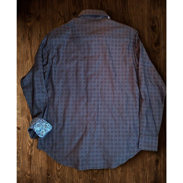 Robert Graham Rialto Shirt 3XL Classic Fit Black Jacquard Flip Cuff Luxury NWT