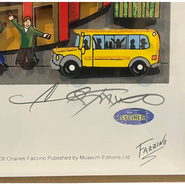 Charles Fazzino Notre Dame Lou Holtz Signed Pop Art Framed LE 39/50 Fanatics