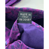 Yves Saint Laurent Vintage 80s Silk Tie Purple Geometric Handmade Italy Luxury