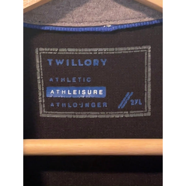 Twillory Short Sleeve Polo Mens 2XL Black Athleisure Performance Stretch EUC