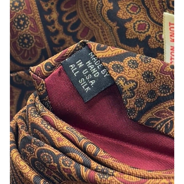 J Press Burlington Knot Paisley Madder Silk Tie Handmade England Mens Necktie