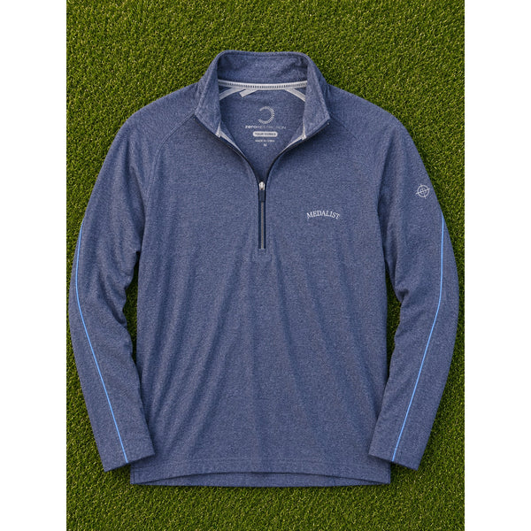 Zero Restriction Medalist Golf Club Tour Series 1/2 Zip Pullover Blue M EUC