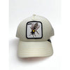 Goorin Bros Queen Bee Trucker Hat White Yellow Mesh Snapback Patch NWT Cap
